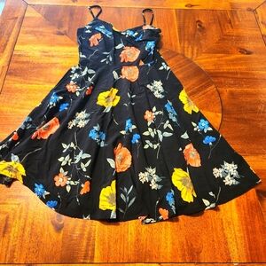Old Navy Floral Dress - Black, Yellow, Blue, Red